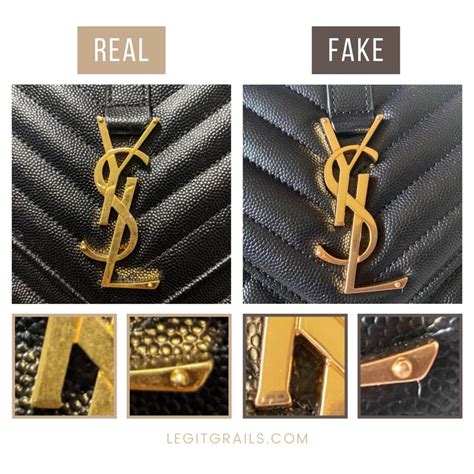 fake saint laurent vs real|How to Spot Fake Saint Laurent Bags: 4 Ways to Tell Real Purses.